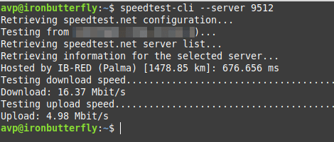 linux speed test saving on computer - speedtest linux cli