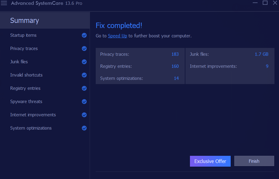 optimization completed using ASC 13