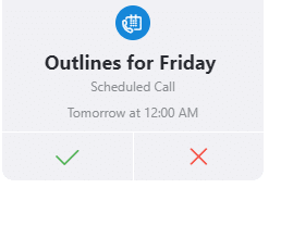 accepting or rejecting scheduled calls in Skype 