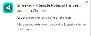 SharePad installed in Chrome