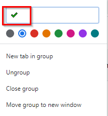 using an emoji for naming tab groups