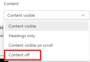 turning off content for new tab page in Microsoft Edge