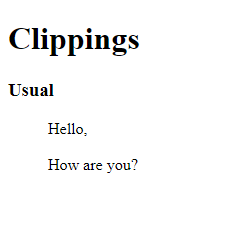 clippings viewed as a single HTML file