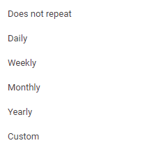 choosing the reminder frequency in Google Keep