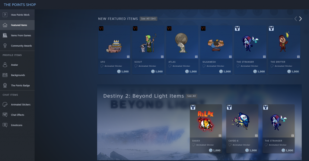 Steam Points Shop