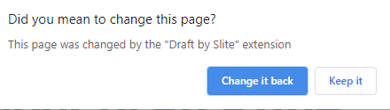 opening a new tab after adding Draft by Slite in Chrome