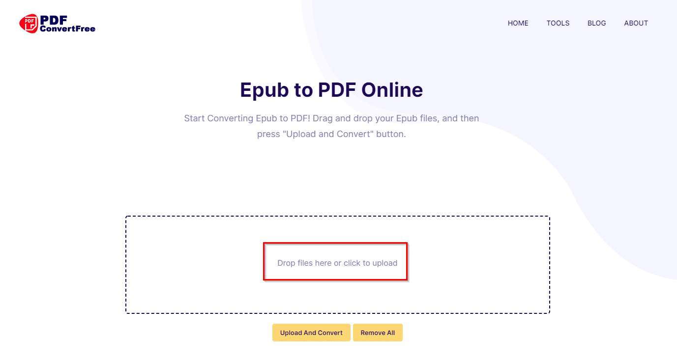 epub to pdf converter online large files