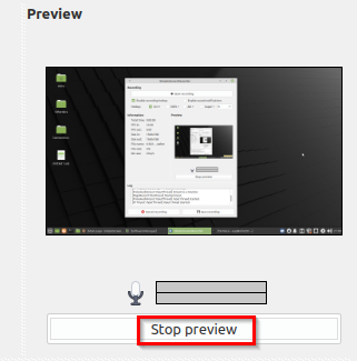using the preview feature in SimpleScreenRecorder