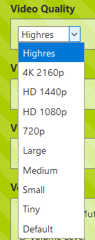 changing video quality settings using YouTube High Definition