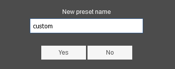 naming and saving the custom preset in Audio Equalizer add-on