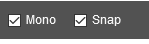 enabling Mono and Snap options in Audio Equalizer add-on