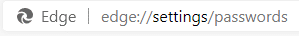 accessing password settings in Edge 
