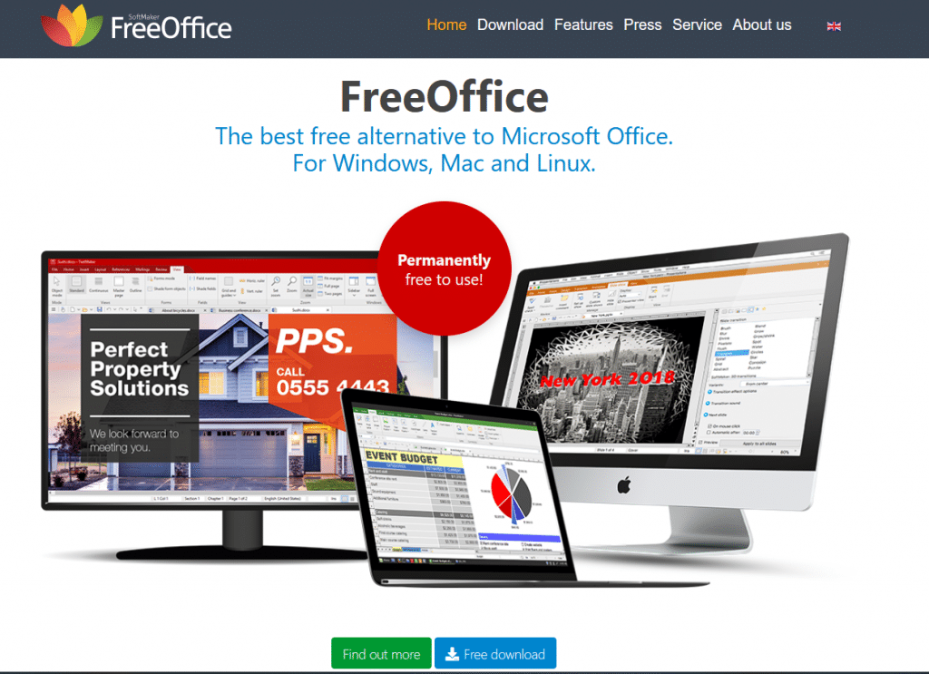 SoftMaker FreeOffice homepage