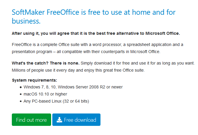 SoftMaker FreeOffice details