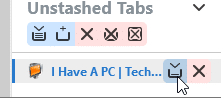stashing open tabs using Tab Stash