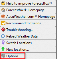 configuring Forecastfox settings