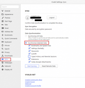 brave browser sync open tabs