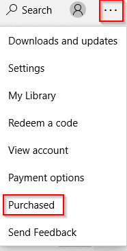 viewing previously downloaded apps from Microsoft Store