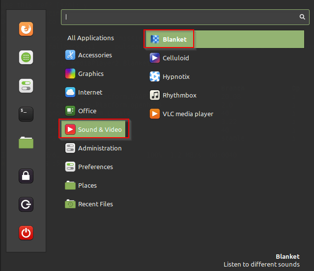 Blanket installed in Linux Mint