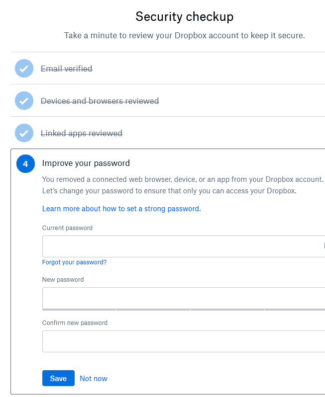 dropbox verify email