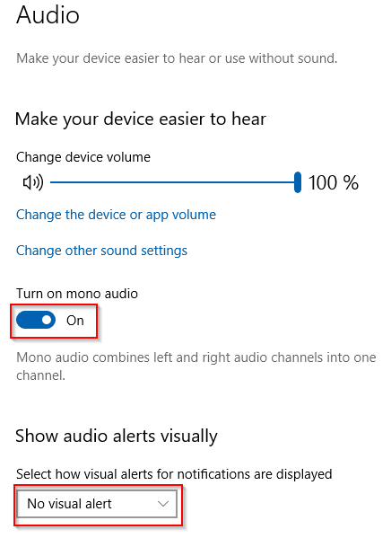 windows 10 mono audio