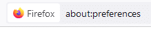 accessing Firefox preferences