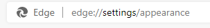 accessing Edge settings