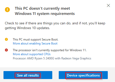 list of PC compatibility issues with Windows 11