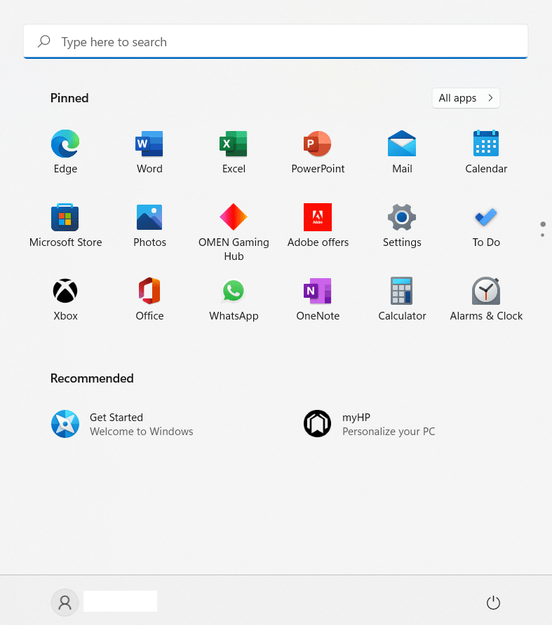 start menu in windows 11