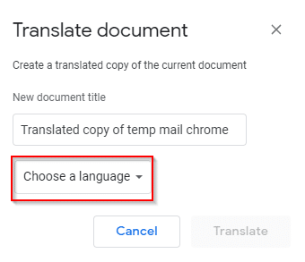 translation settings