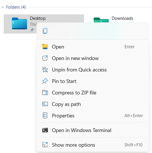 file explorer options