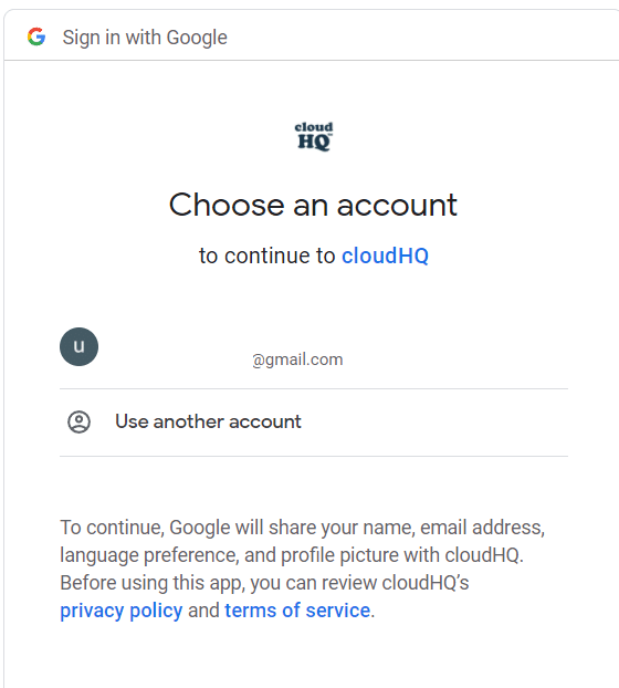 signing up for cloudhq account