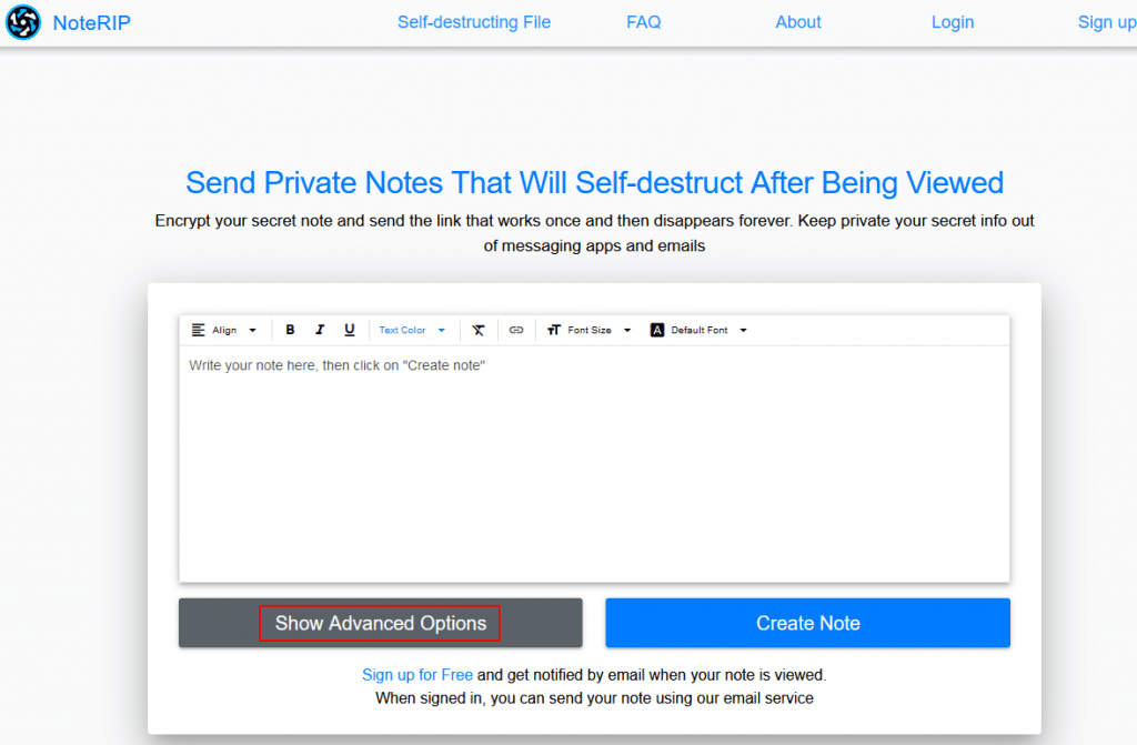 NoteRIP private notes