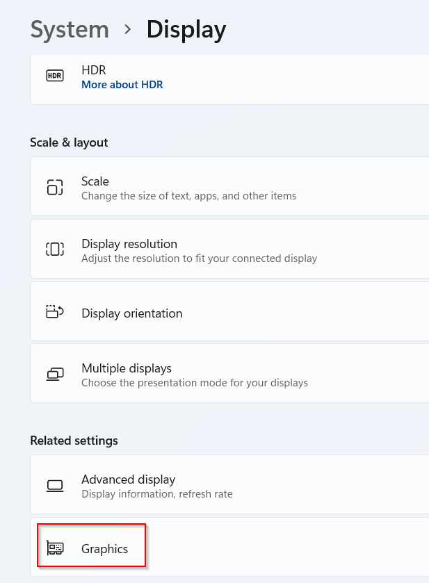 windows 11 display settings