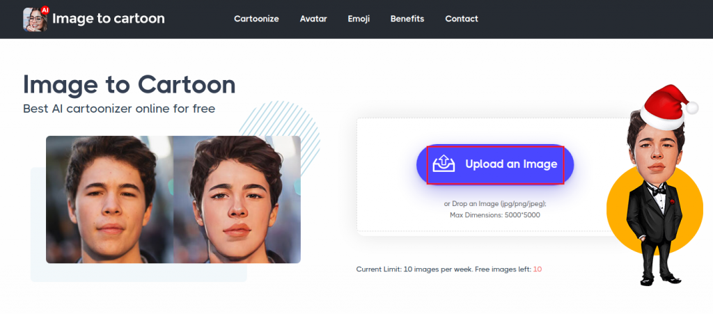 Image to Cartoon online tool