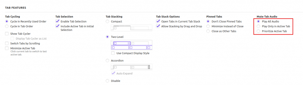 vivaldi audio settings