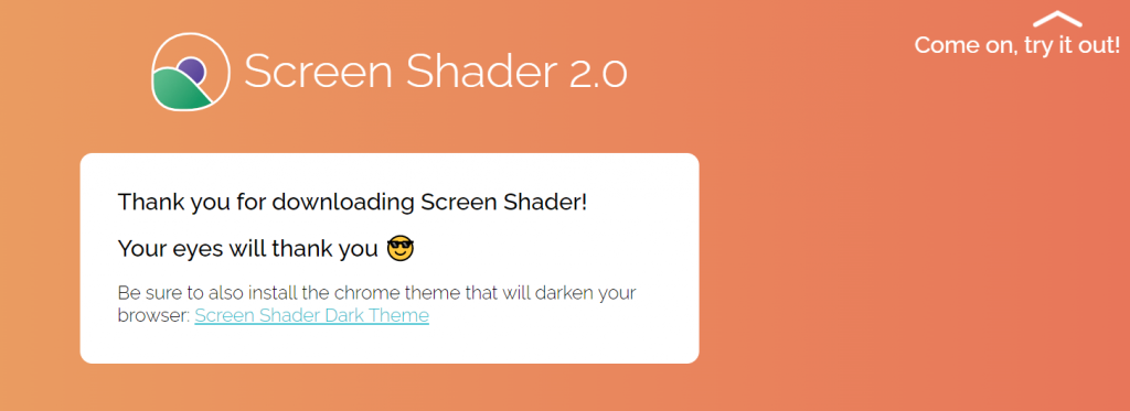 screen shader installed in Chrome