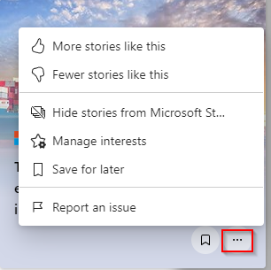 change news stories settings 