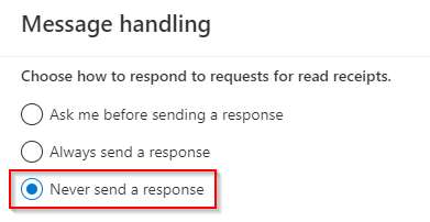 read receipt settings in outlook.com