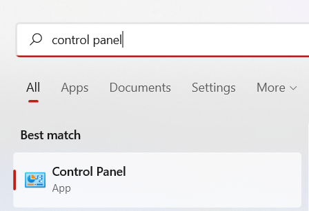 accessing control panel in windows 11