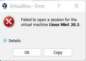 virtualbox error