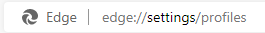 accessing Edge profile settings