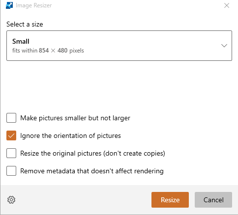 choosing a size for source images