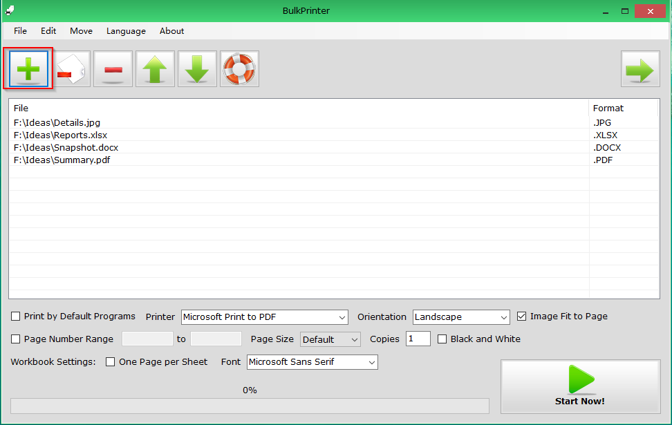 adding different documents to be printed using BulkPrinter