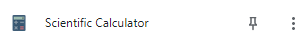 pinning the add-on icon of Scientific Calculator 