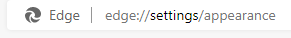 accessing Edge settings