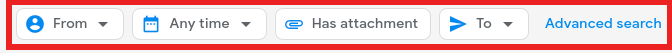search criteria for Gmail messages