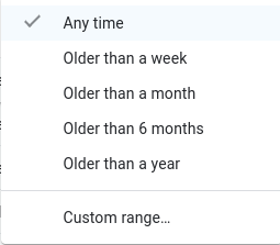 search based on time period