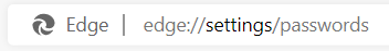 accessing Edge password settings