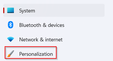 Windows 11 personalization settings